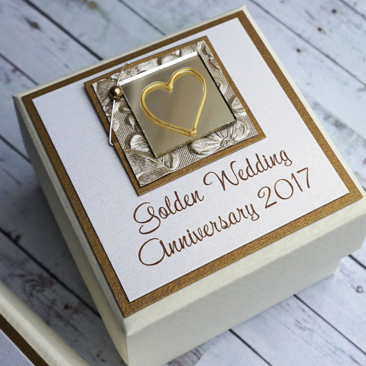 Gold Wedding Favour Box | Gold wedding gift box | Purple Mountain Designs