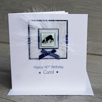 Blue Border Collie Birthday Card