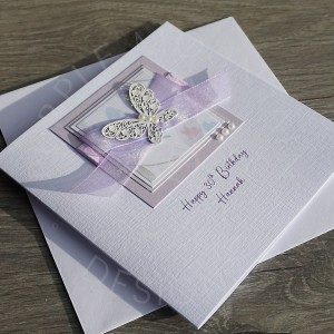 Handmade Mother's Day Card "Lilac Butterflies"