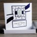 Football Birthday Card - Navy Blue/White