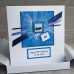 Steam Train Birthday Card in Blue