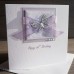 Lilac Butterflies Boxed Birthday Card