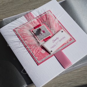 Pink Butterfly Birthday Card