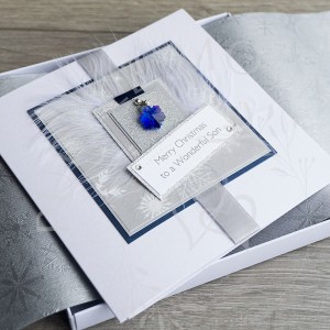 Luxury Boxed Christmas Card "Glass Snowflakes"