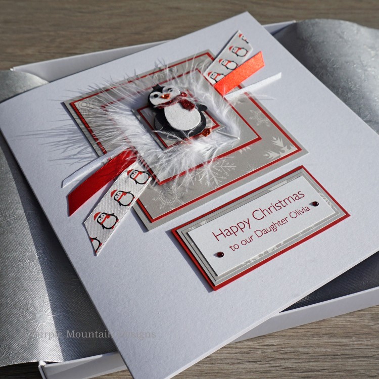 Luxury Boxed Christmas Card "Jolly Penguin"